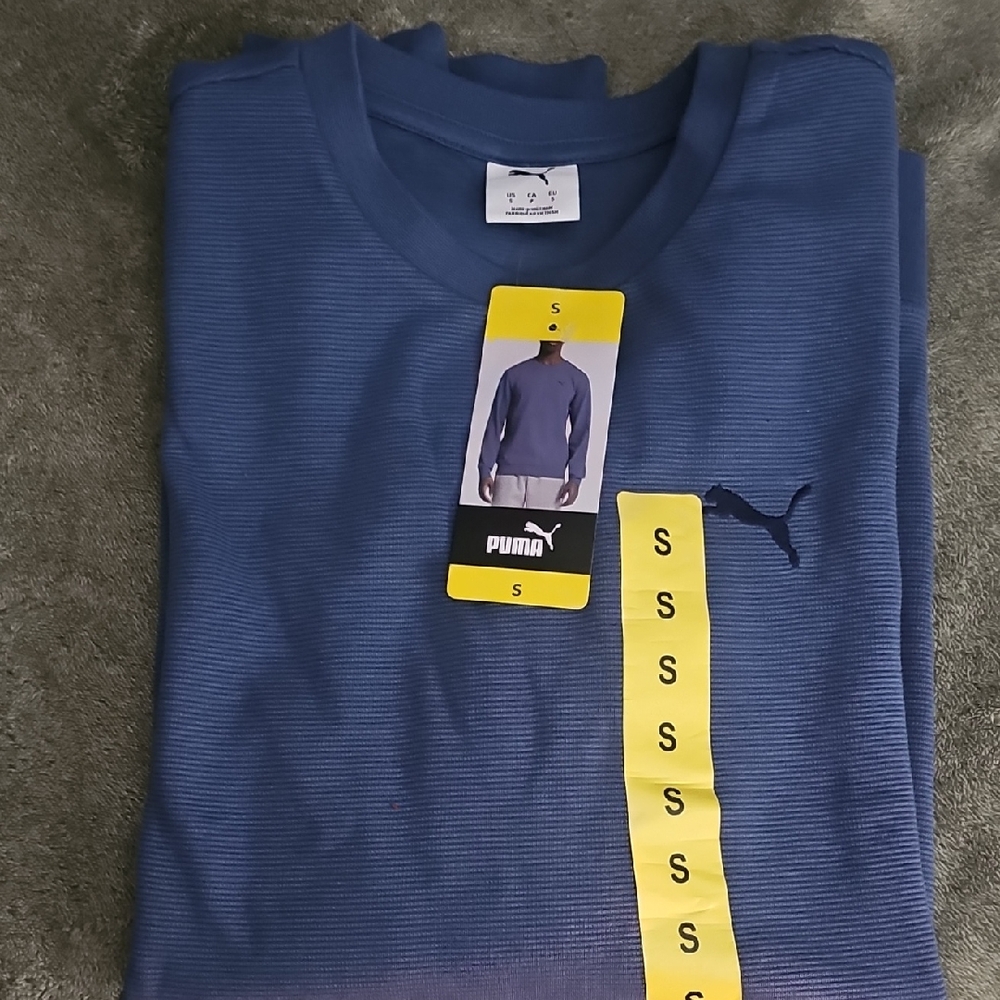 Puma Blue Texture Crew